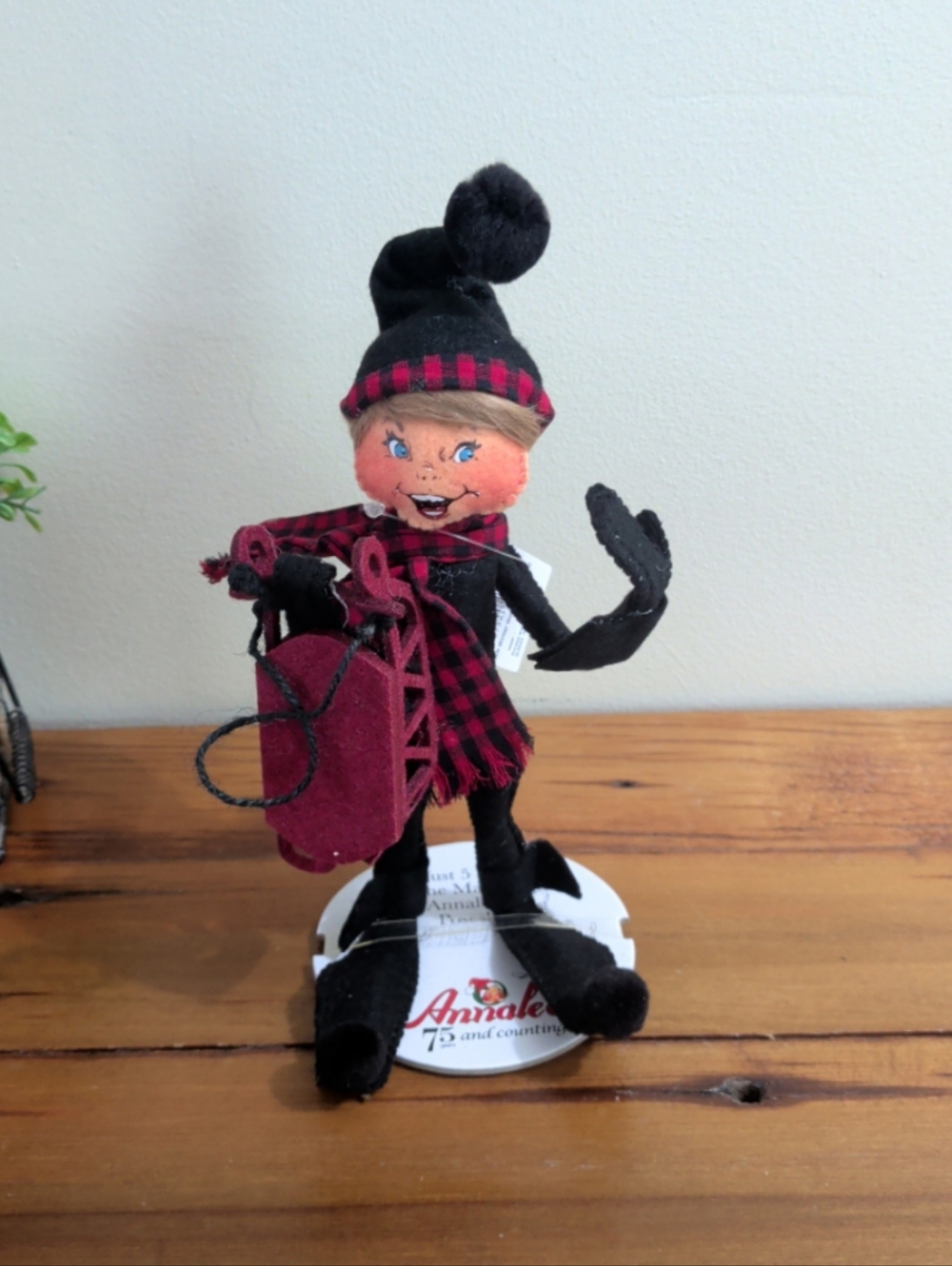 Annalee Dolls 9" Winter Woods Elf with Sled NWT